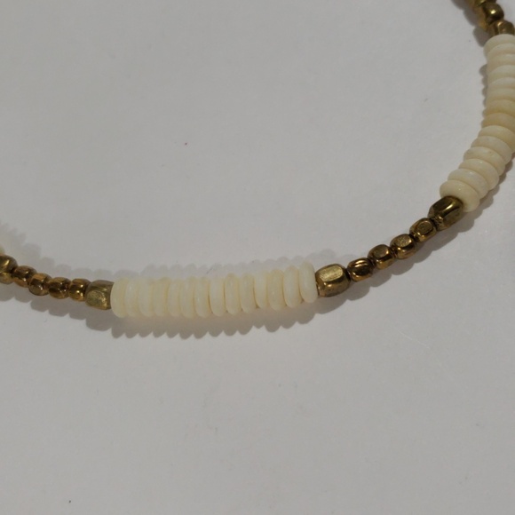 Chico's Gold tone & Cream Beaded Boho Long Necklace – Vintage-Inspired Jewelry - Picture 6 of 9